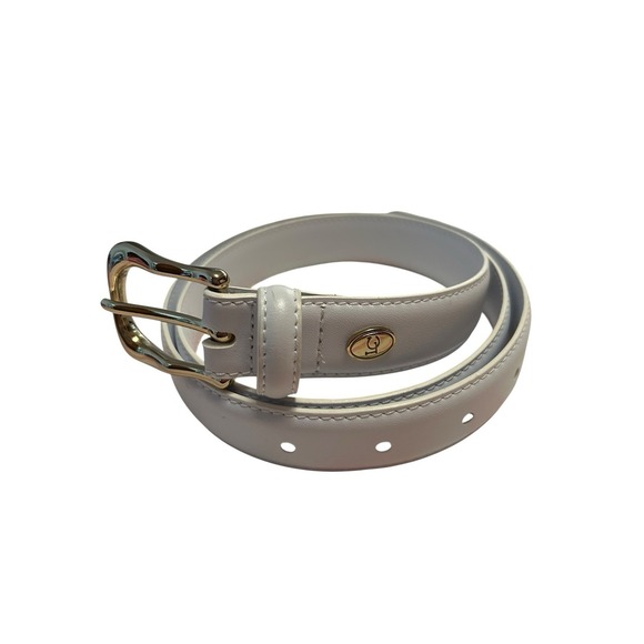 Liz Claiborne Vintage Faux Leather 1" Belt Women's Size Medium 37.5" White NWOT - Picture 4 of 12